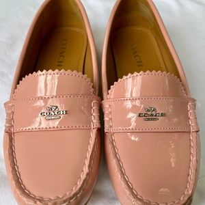 Coach pink loafers, size 7 B